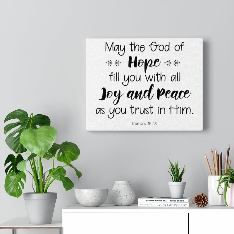 Scripture wall art - deals May the God of hope - Romans 15:13 - Bible verse wall decor - Christian wall art - Bible verse wall art Farmhouse sign